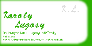 karoly lugosy business card